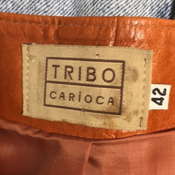 Tribo Carioca brown mini skirt with belt size 26 - Picture 9 of 12